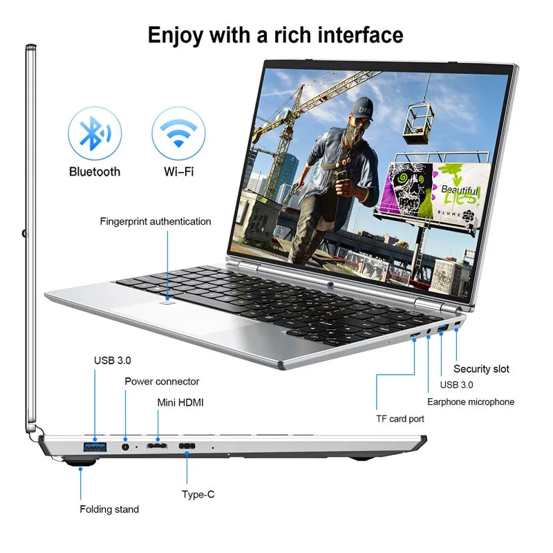 Hot Selling HL140S 2 in 1 Laptop Tablet 14Inch TouchScreen Intel N95 16GB RAM 512GB 1TB SSD Notebook PC Laptop for Business Home