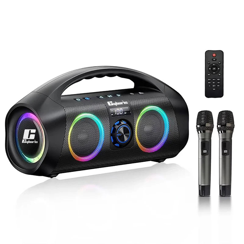 Hot Selling Product 2023 Cyboris F29K 120w Karaoke Portable Wireless Waterproof Speakers with Flashing LED Light