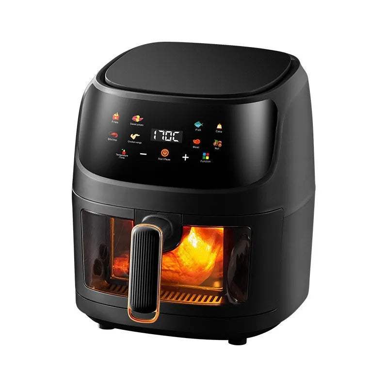 8L Modern Visual Smart Air Fryer Household All-in-One Color Touch Screen Plastic Electric Energy Efficient Class Eco-friendly
