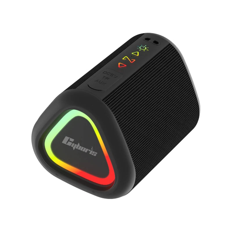 Small Wireless Speaker IPX6 Waterproof Portable BT5.3, Stereo, TWS Pairing, LED, Call, Radio, IPX6 Waterproof, TF Card, AUX, S1
