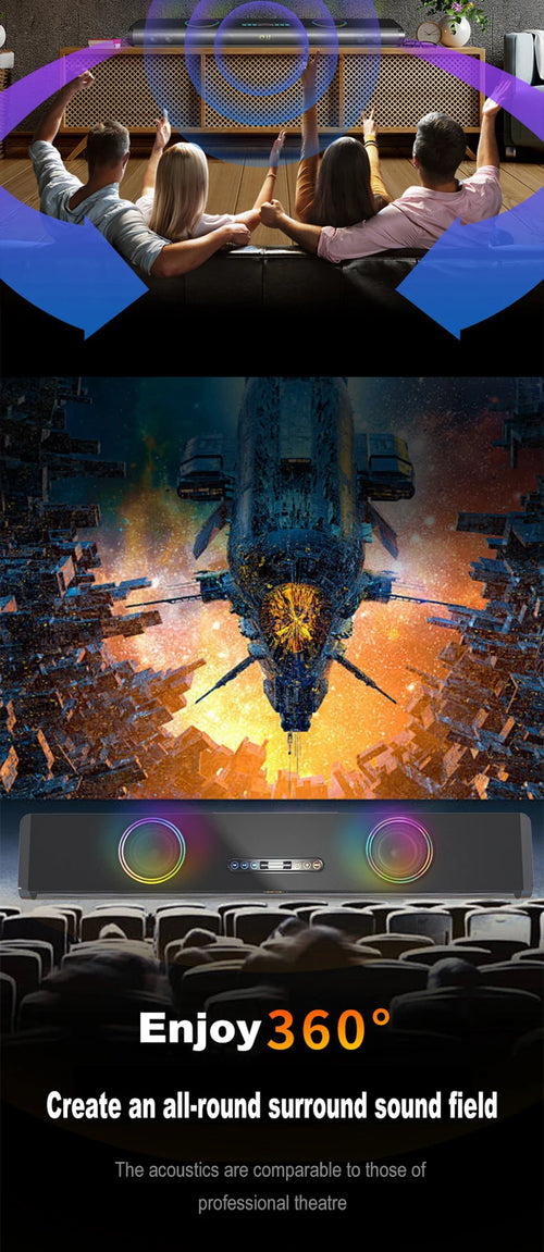 2.1CH Bluetooth Indoor Home Theatre Soundbar With Built-In Subwoofer for Home Theatre Use
