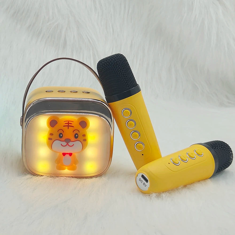 Happy Birthday Karaoke Para Casa Profesional Vcd Player for Machine Kids Ktv Party Wireless Speaker Double Microphone