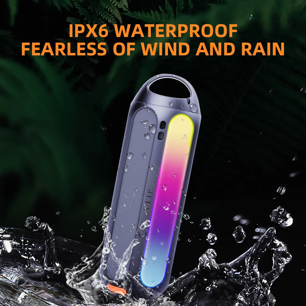 Cyboris S8 Portable RGB Lighting IPX6 Waterproof AUX Wireless for Bluetooth 5.3 Magnetic Golf Cart Attachment Speaker