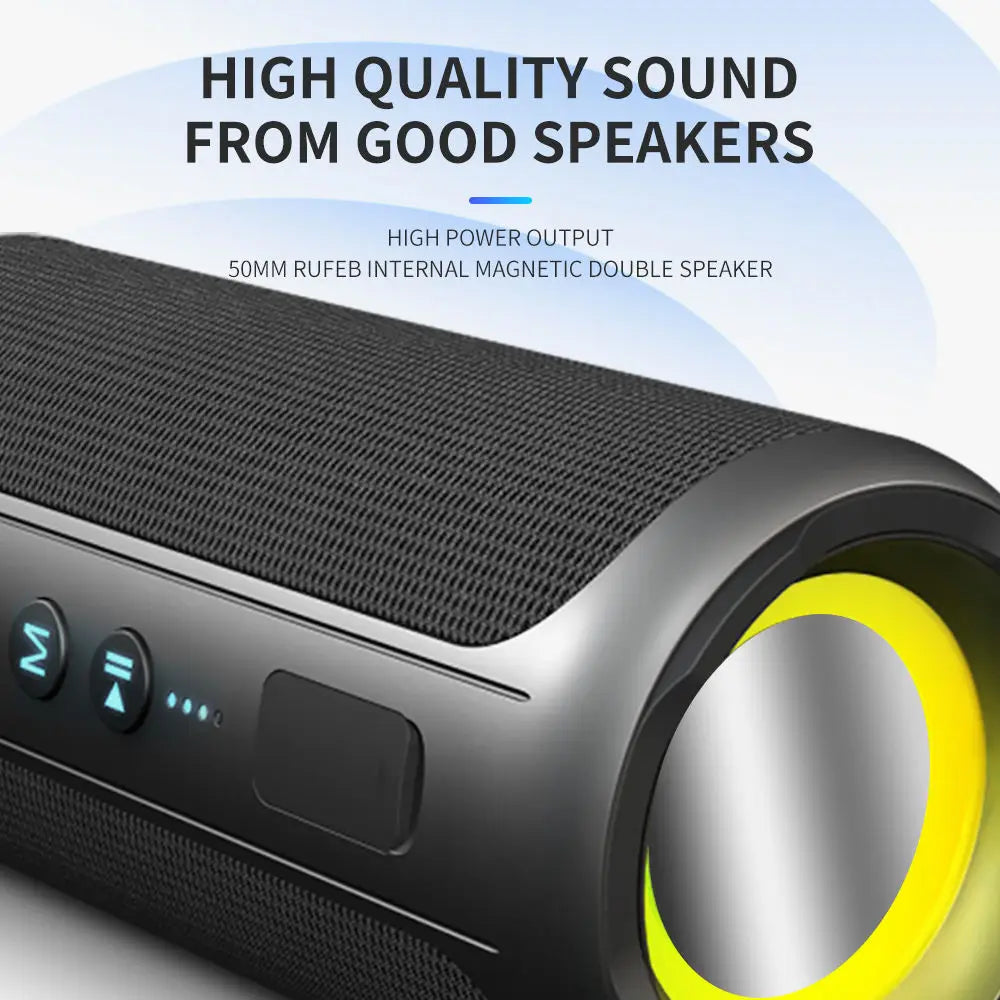 S7X RGB Portable  Speaker 20W Loud Sound Waterproof 12H Playtime TWS Pairing TF Card Type-C Charging