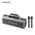 XDOBO SINOBAND Alps 150W Portable Speaker with 2 Wireless Microphones with Lights Supports USB/TF/AUX/TWS for Home Party
