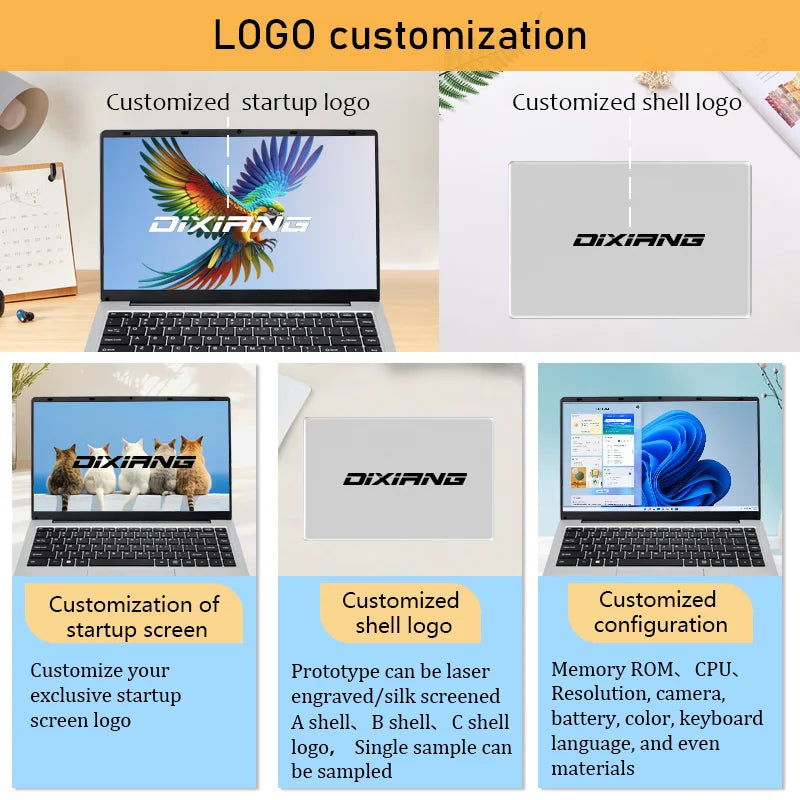 Brand New Laptops 14 Inch N3350 N5095 N95 6/8/16/32GB 64GB 128GB 256GB 512GB 1TB Cheap Student Laptop Computer Business Notebook