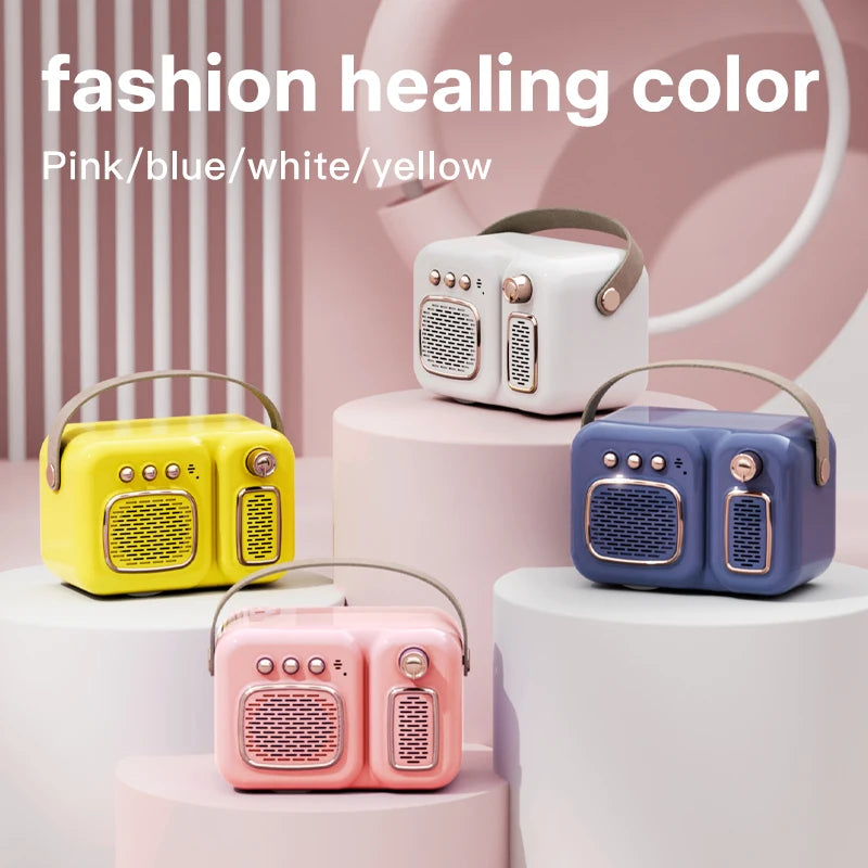 Fashion Bass Stereo Mini Newest BT TF Card FM Radio Waterproof Portable Classic Wireless Speaker Blue Tooth Retro T3 Speaker