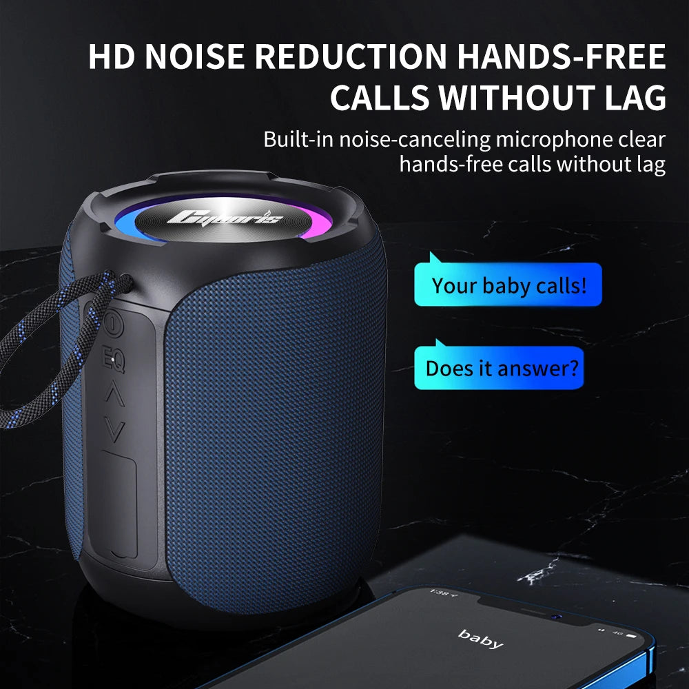 Mini Karaoke Machine with Two Microphones 40W Small Portable Wireless Speakers, IPX7 Waterproof Outdoor Speaker
