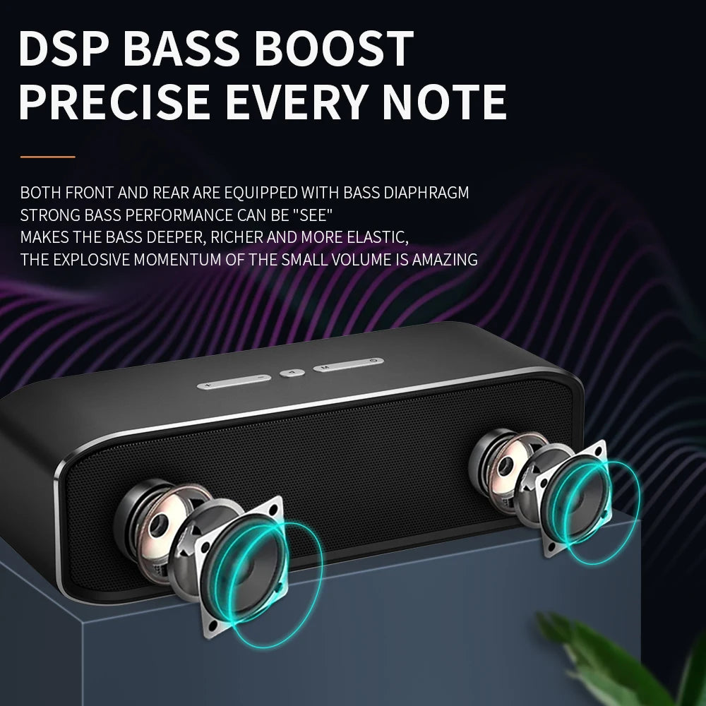 2025 New Cyboris T11 Metal Subwoofer Stereo TWS Wireless Speaker High Loud Sound Support AUX /TF Card Ready for Ship Customize