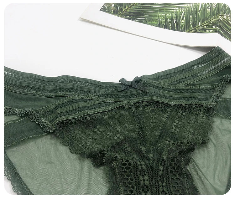 Women French Lace Bra Set Seamless Underwear Set Backless Vest Sexy Panties Elastic Ultrathin Bralette Female Lingerie Intimates