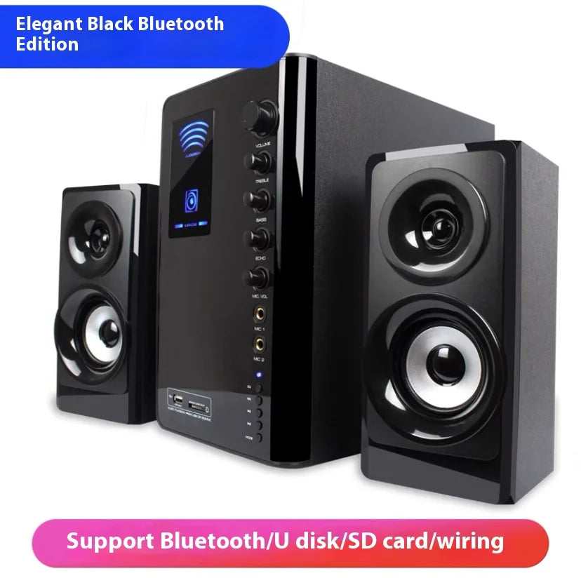 60W Active Multimedia Desktop Karaoke Subwoofer Home Theater System for Bluetooth for Living Room TV Sound Cinema for Home Use