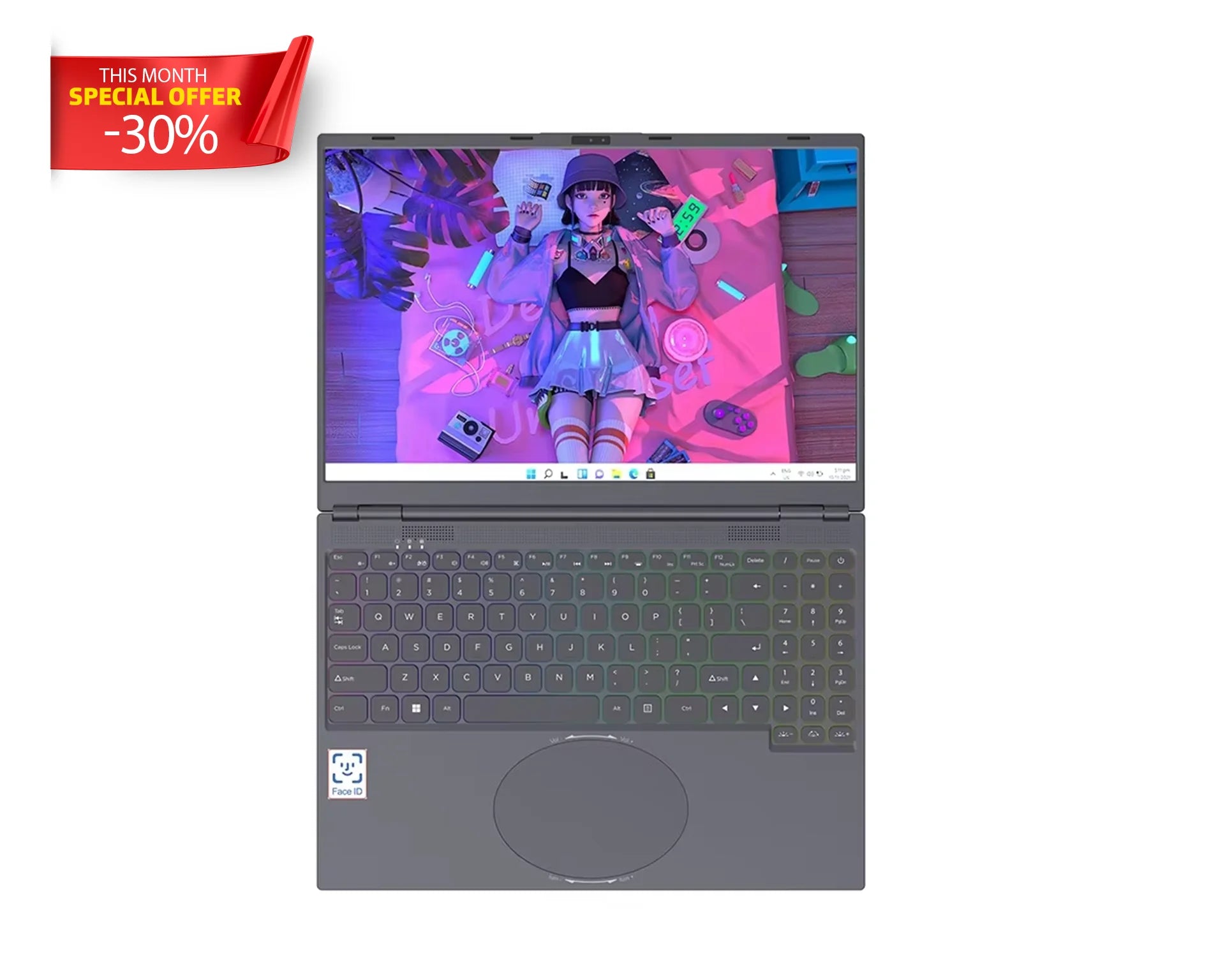 High Quality 16 Inch Win 11 Business Laptop 32GB 1TB SSD Intel I3 8109U Processor English Keyboard IPS Panel 165Hz New