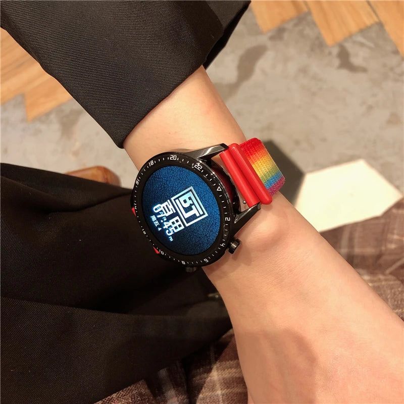 22mm 20mm Band for Samsung Galaxy Watch 7 FE 4 6 classic 5 Pro 3 active 2/correa Nylon Bracelet Huawei watch GT 2 3 pro 4 strap