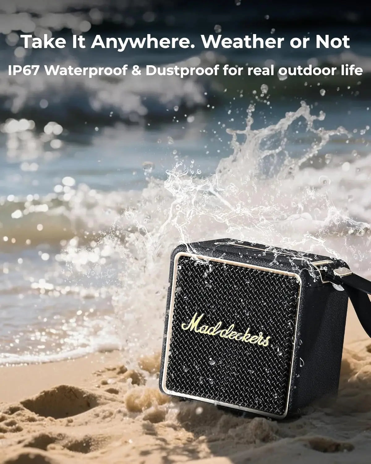 MG II Portable Bluetooth Speaker 5.3 Stereo Speaker 40W Deep Bass DSP Sound RGB Lights IPX7 Waterproof Outdoor 17H+ Playtime