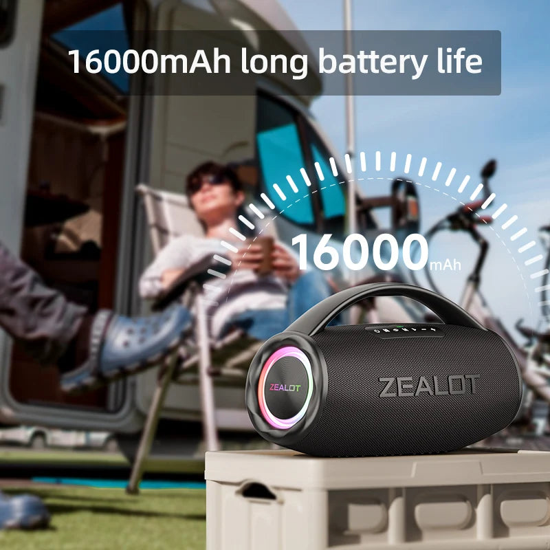 New S97 RGB LED Waterproof Wireless Speaker 80W with Rechargeable Battery Portable Speaker Party Home Theater&Outdoor Use