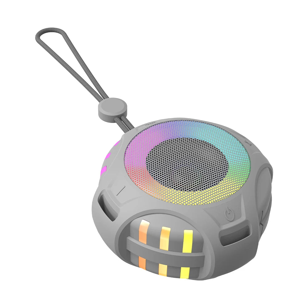 HY-119 Mini Blue-tooth Speaker Outdoor Portable Speaker with Colorful Lighting for Camping, 10H Playtime, USB/TF Card/Micro SD