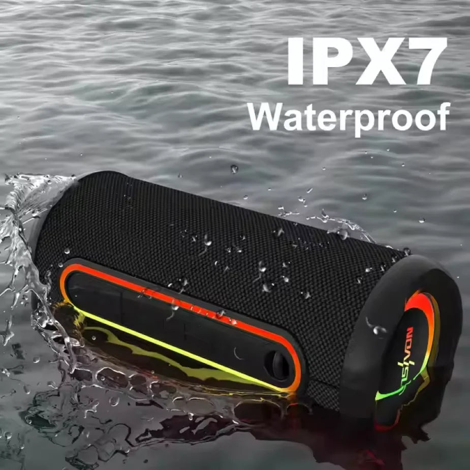 Fabric Design TWS Bluetooth Speaker 20W Portable Lanyard Dynamic RGB Light Wireless Fast Pairing Customizable Speakers