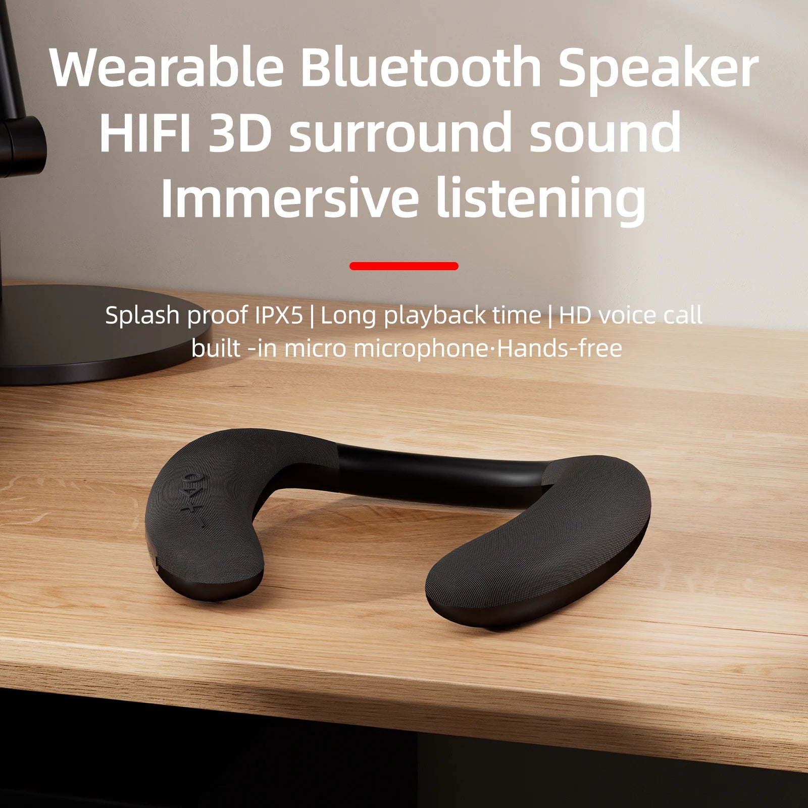 High Accuracy ROCKMIA EBS918  Wearable Wireless Neck Speaker Bluetooth 5.4  AptX HD Low Latency Personal Neckband Speakers