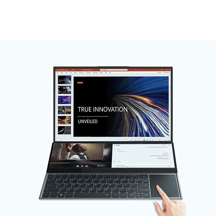 Oem I7 I9 Factory Dual Screen Notebook Intel Core I7-9750H 16Inch+14Inch 2K Touch Screen Laptop for Business New Laptop