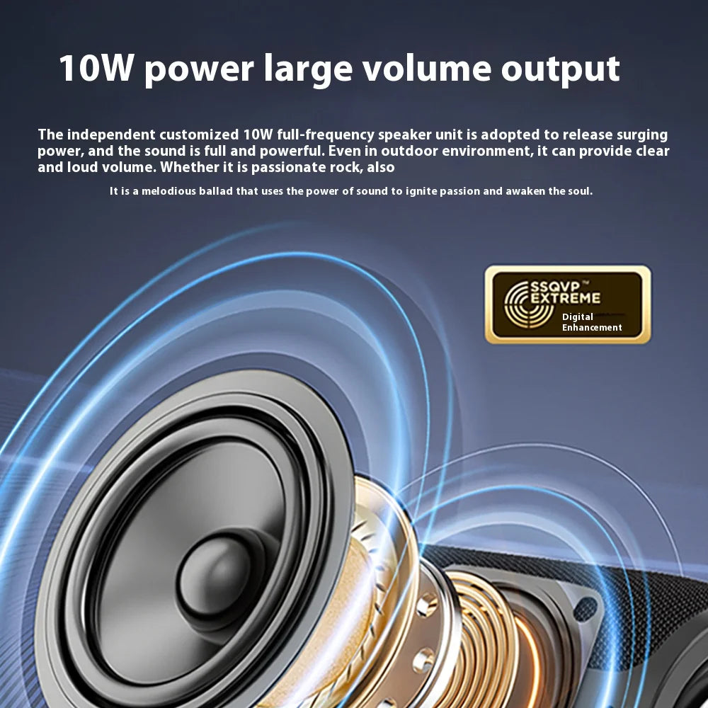 Custom Mini Portable for Bluetooth Speaker Best Sound Quality Subwoofer with LED for Outdoor Parties USB Power Source