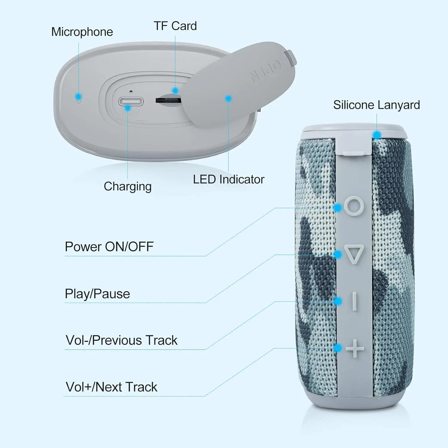 2024 bluetooth Fabric Speakers Water Proof bluetooth Speaker Fabric