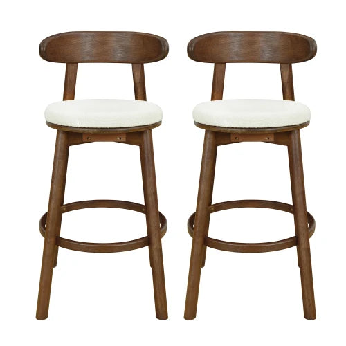 Modern Adjustable Round Cushion Bar Stools with Iron Base for Home Bar & Commercial Use