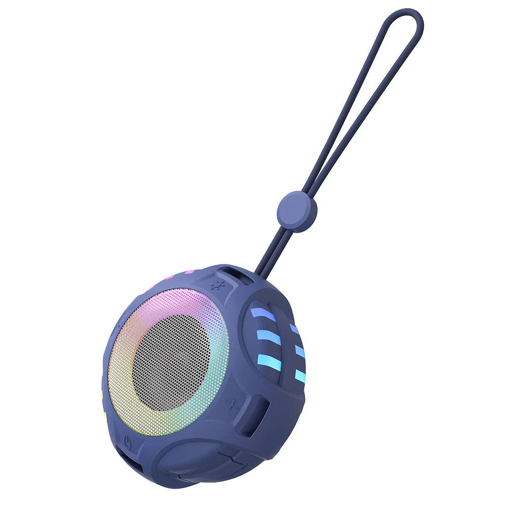 HY-119 Mini Blue-tooth Speaker Outdoor Portable Speaker with Colorful Lighting for Camping, 10H Playtime, USB/TF Card/Micro SD