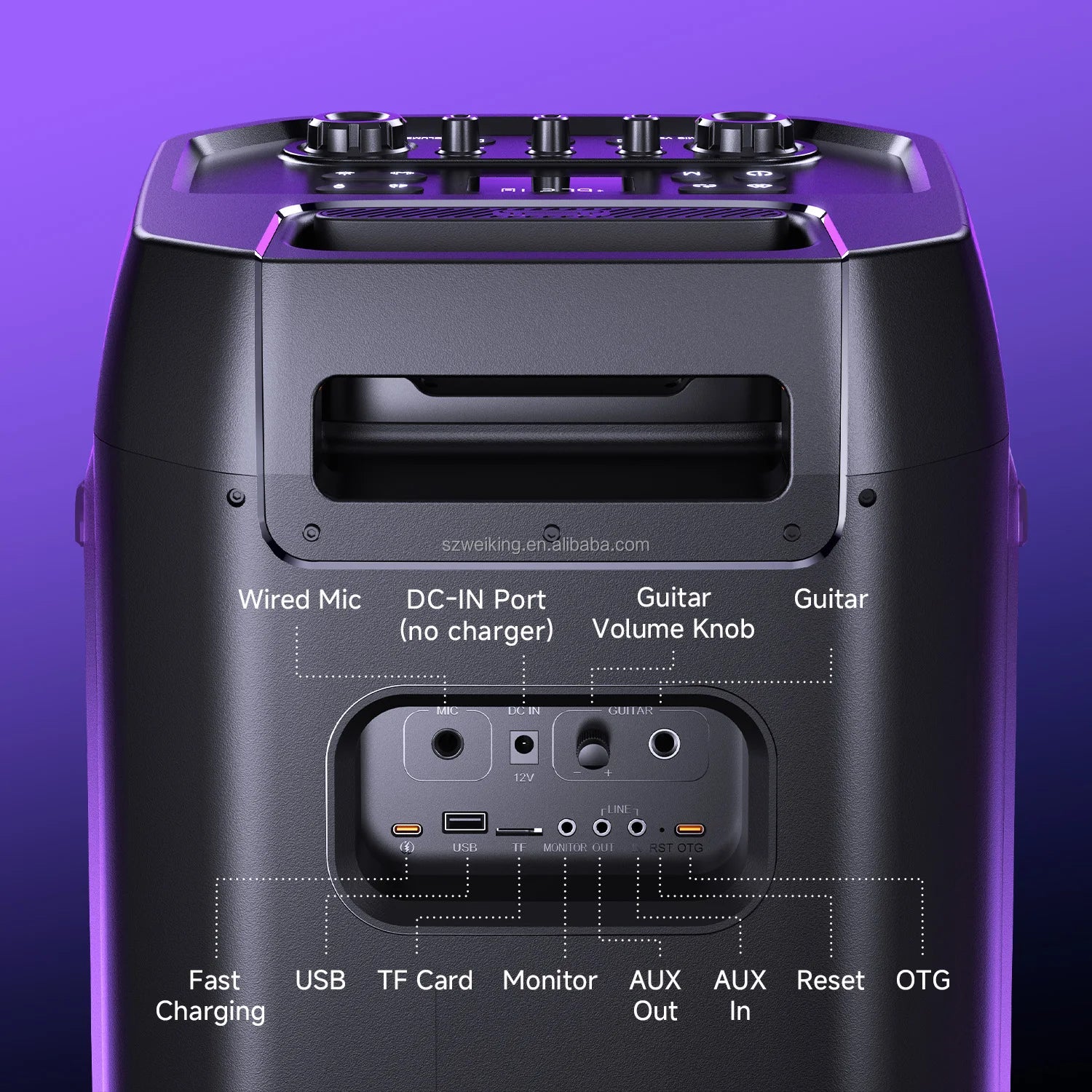 Original W-King T12+ PartyBox Speaker New Released 270W Karaoke Bluetooth Speaker Party Music Player Soundbox Boombox