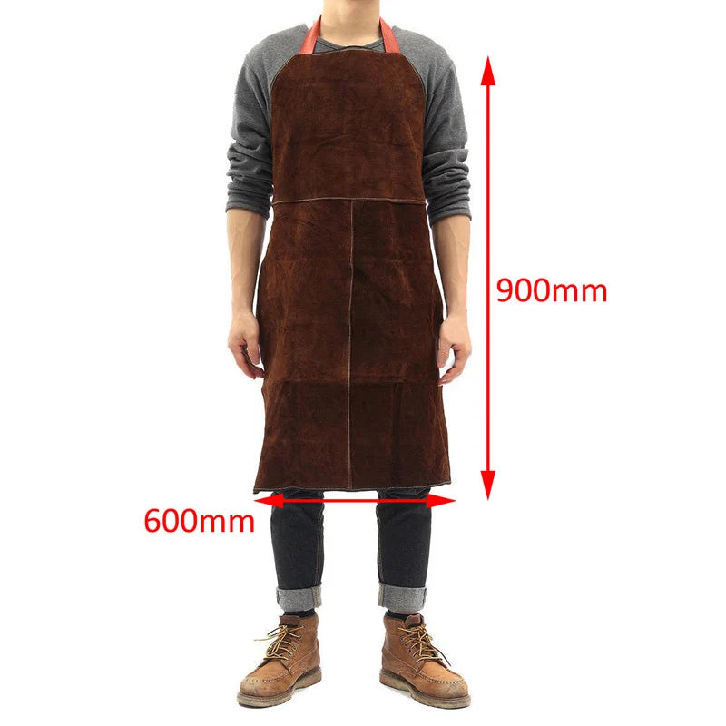 Welding Aprons Protective Welder Thermal Protection Workwear Cowhide Leather Heat Insulation Welder Protective Apron