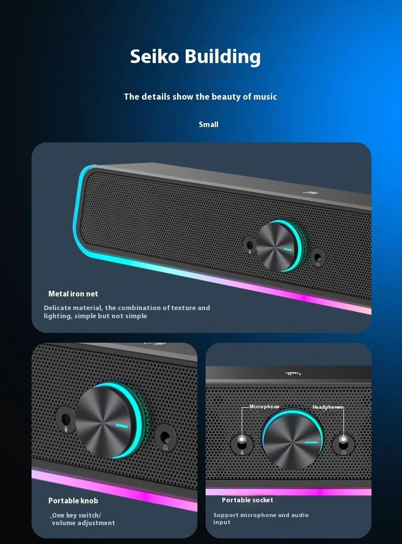 Wholesale RGB Gaming Desktop Computer Speakers Wired for Laptop