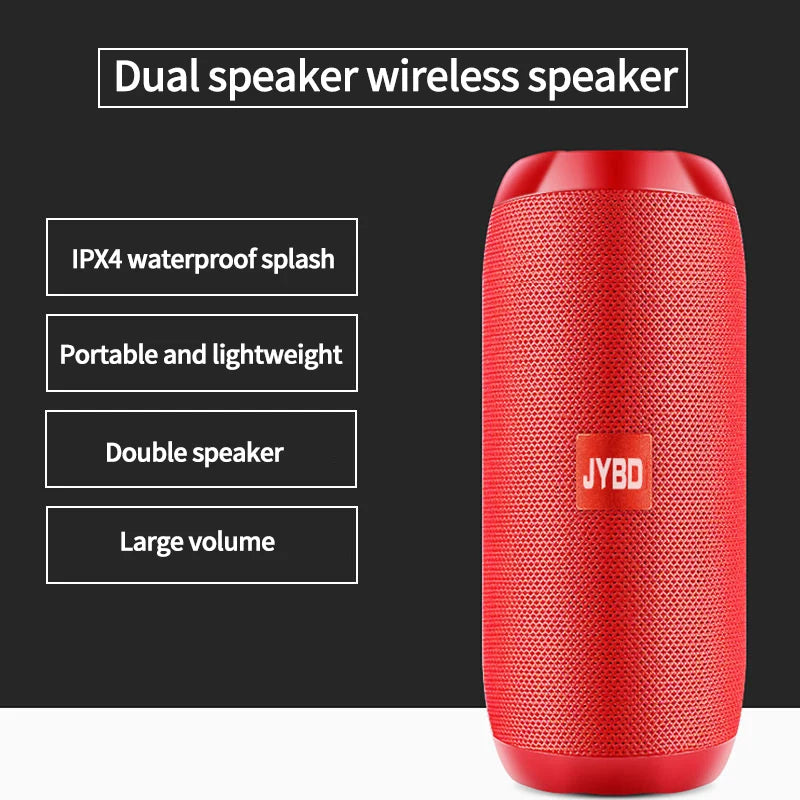 CYBORIS Dual Wireless Speakers IPX4 Waterproof Portable IPX4 Tower CD Players with Quality Music for Computer Use
