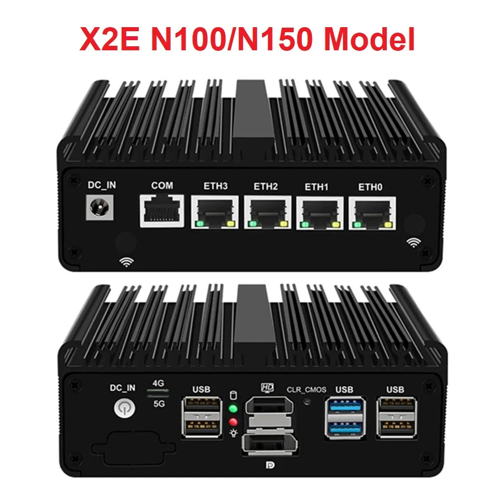Topton Mini PC Micro Firewall Appliance N150 J6412 J5005 6305 4x I226-V 2.5G Fanless Router Computer Proxmox OPNsense PfSense