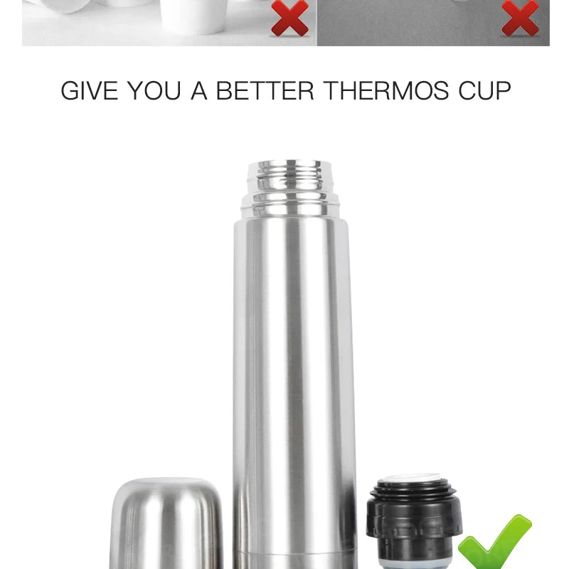 Portable Double Layer Thermal Mug Food Thermos For Tea With Heating Display Cup Stainless Steel Water Bottle Cups Of Hot