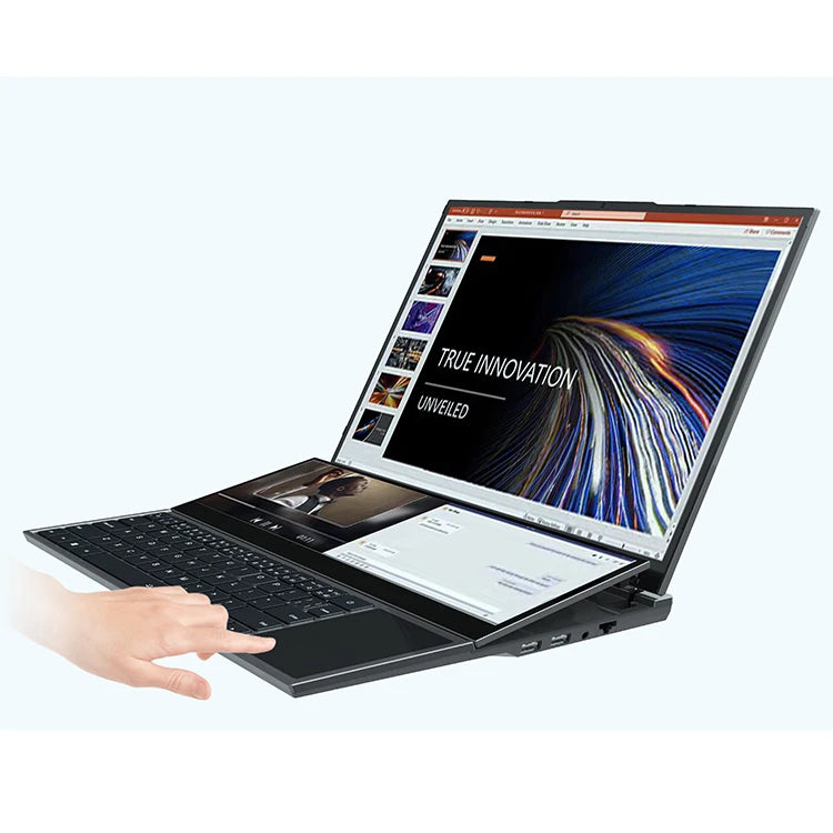 Oem I7 I9 Factory Dual Screen Notebook Intel Core I7-9750H 16Inch+14Inch 2K Touch Screen Laptop for Business New Laptop