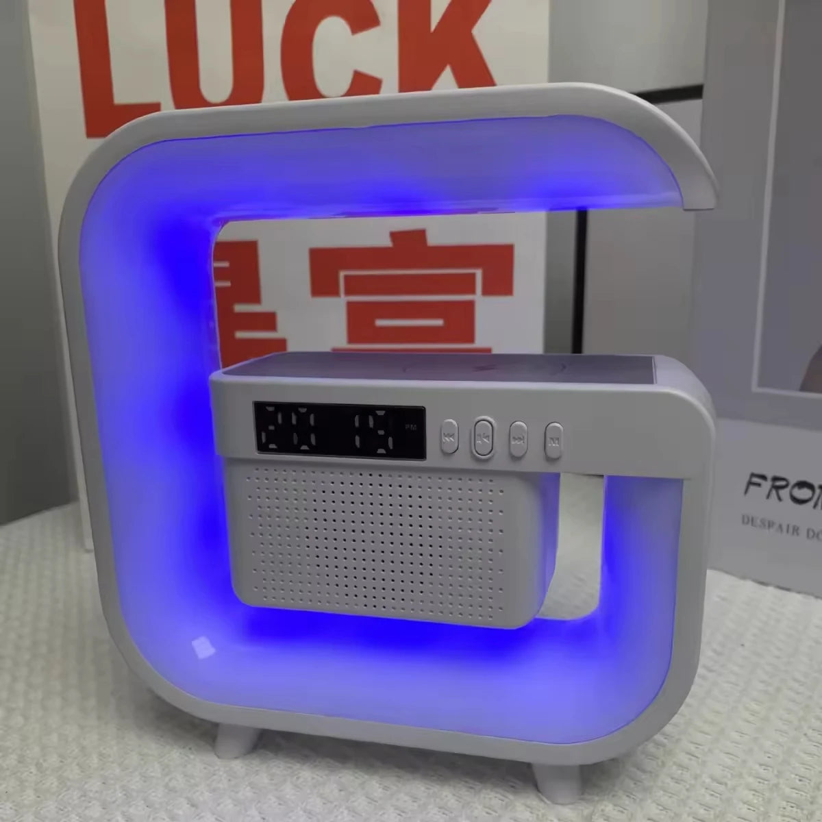 G3 Wireless Charging Bluetooth Speaker With Alarm Clock RGB LED Light 5W Subwoofer Multifunctional Desktop Audio Night Lamp