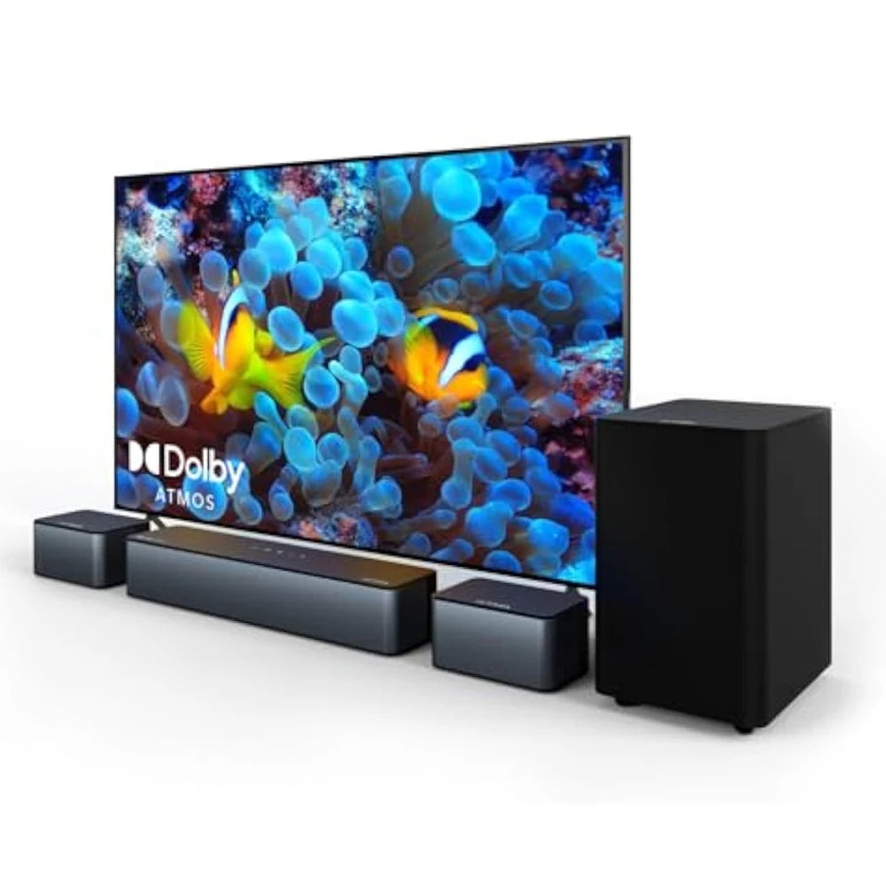 ULTIMEA Same Style 5.1 Sound Bar with Dolby Atmos, 410W Surround Sound System Wall-mountable Sound bar for TV,  Home, Office.