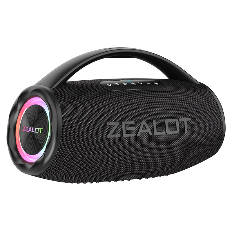 80W Portable Outdoor Speaker with RGB LED Lighting & AUX Communication Waterproof BT Wireless Speaker for Karaoke Parties