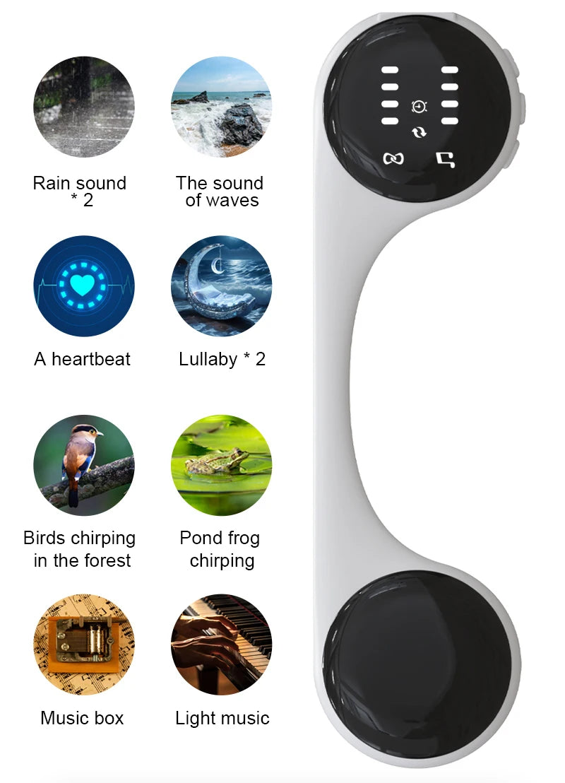 New Glasses Bone Conduction Speaker Bluetooth Sound Sleep Aid Device with 10 White Noise Music Tracks