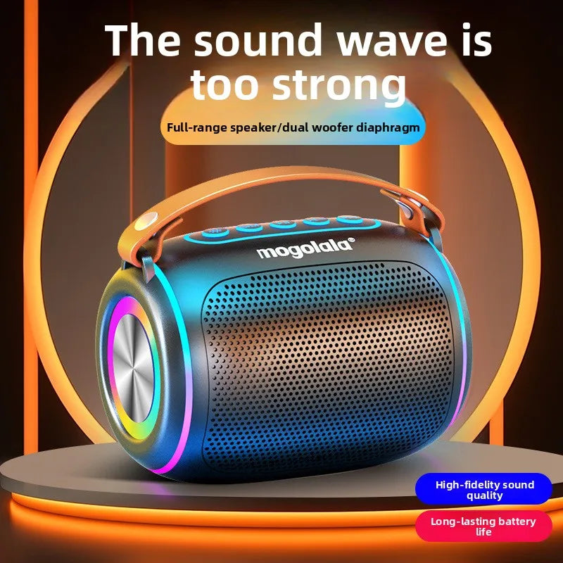High Volume Long Battery Life Bluetooth Speaker Heavy Bass for Home Outdoor Use Easy Carry Wireless Speaker 10m Range