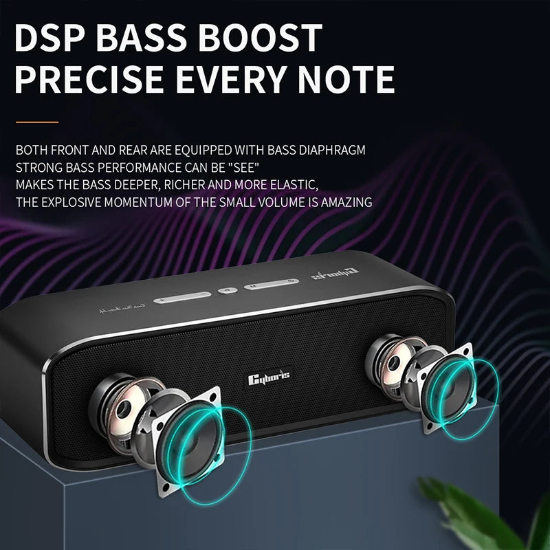 Portable BT5.0-Compatible Speaker 30W Subwoofer Speakers Wireless Waterproof Pillar Stereo Surround Boombox TWS Audio Player