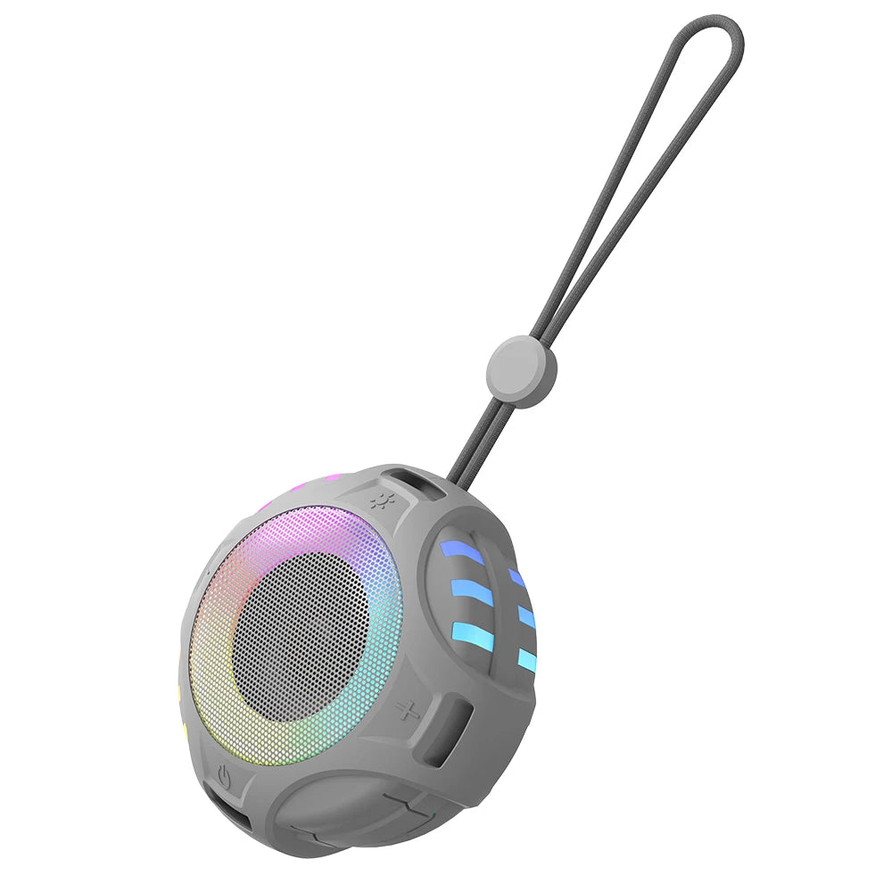 HY-119 Mini Blue-tooth Speaker Outdoor Portable Speaker with Colorful Lighting for Camping, 10H Playtime, USB/TF Card/Micro SD