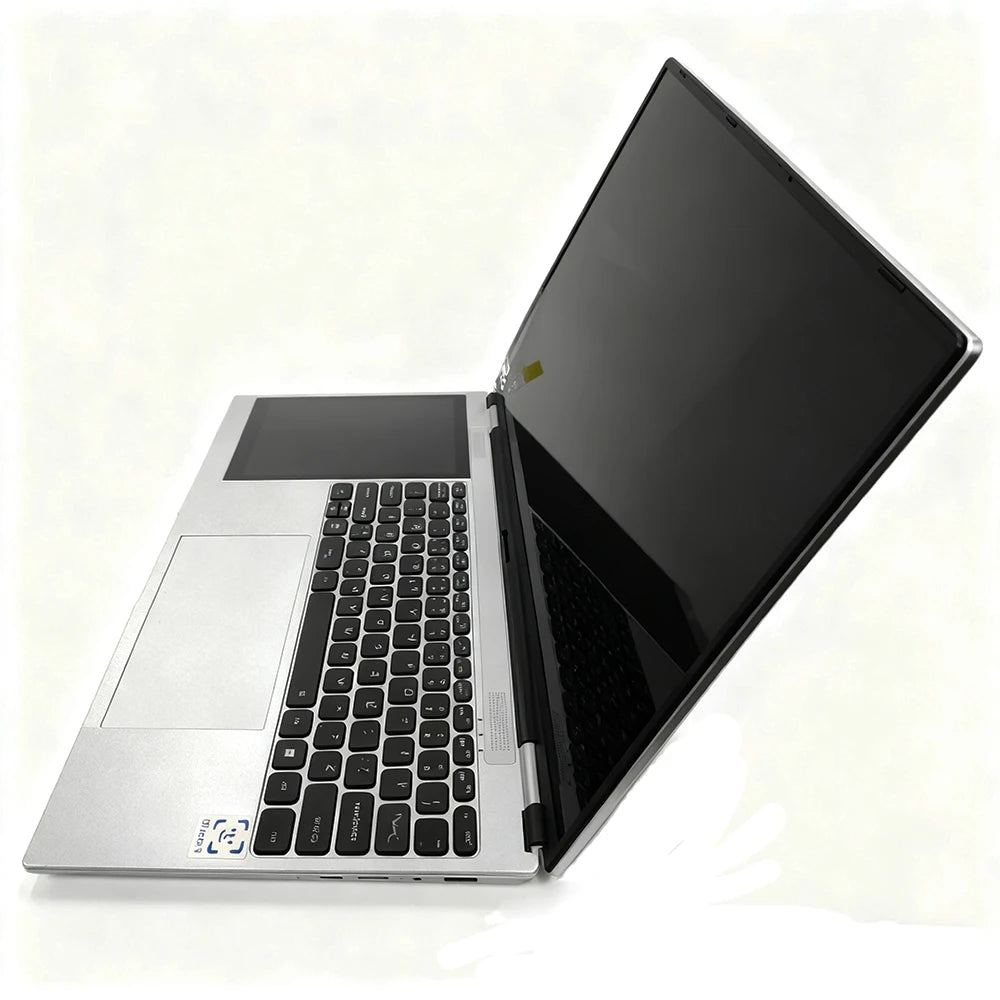 Factory Brand New 15.6"+7" Dual Touch Screen  Face Recognition Business Laptops Intel N95 CPU Portable Ultrabook Aluminum Laptop