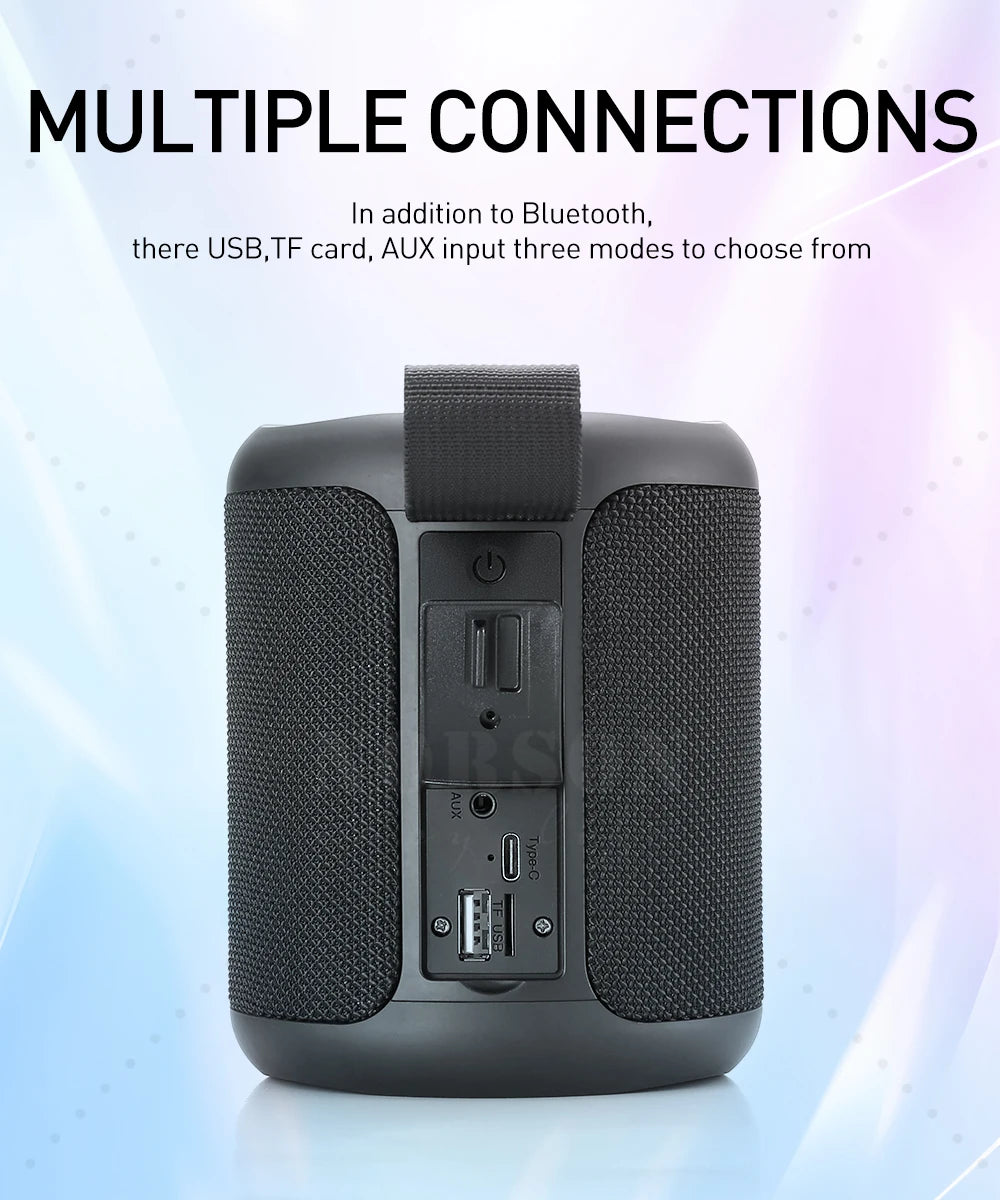 Hi-Fi Sound Quality 4000mAh V5.3 Bluetooth Speaker Home Theater Audio System Wireless Bass-Boosted Waterproof 40W Party Speaker