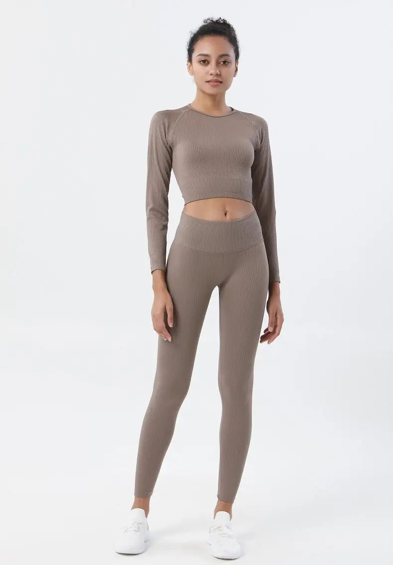 2 Piece Set Women Workout Clothes Yoga Set Seamless Women Gym Clothing Athletic Sports Suit Women Sports Bra and Leggings Set