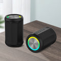 Portable for Bluetooth 5.4 Speaker with RGB LED Lights Waterproof Loud Sound Deep Bass Wireless Stereo Pairing Metal Plastic
