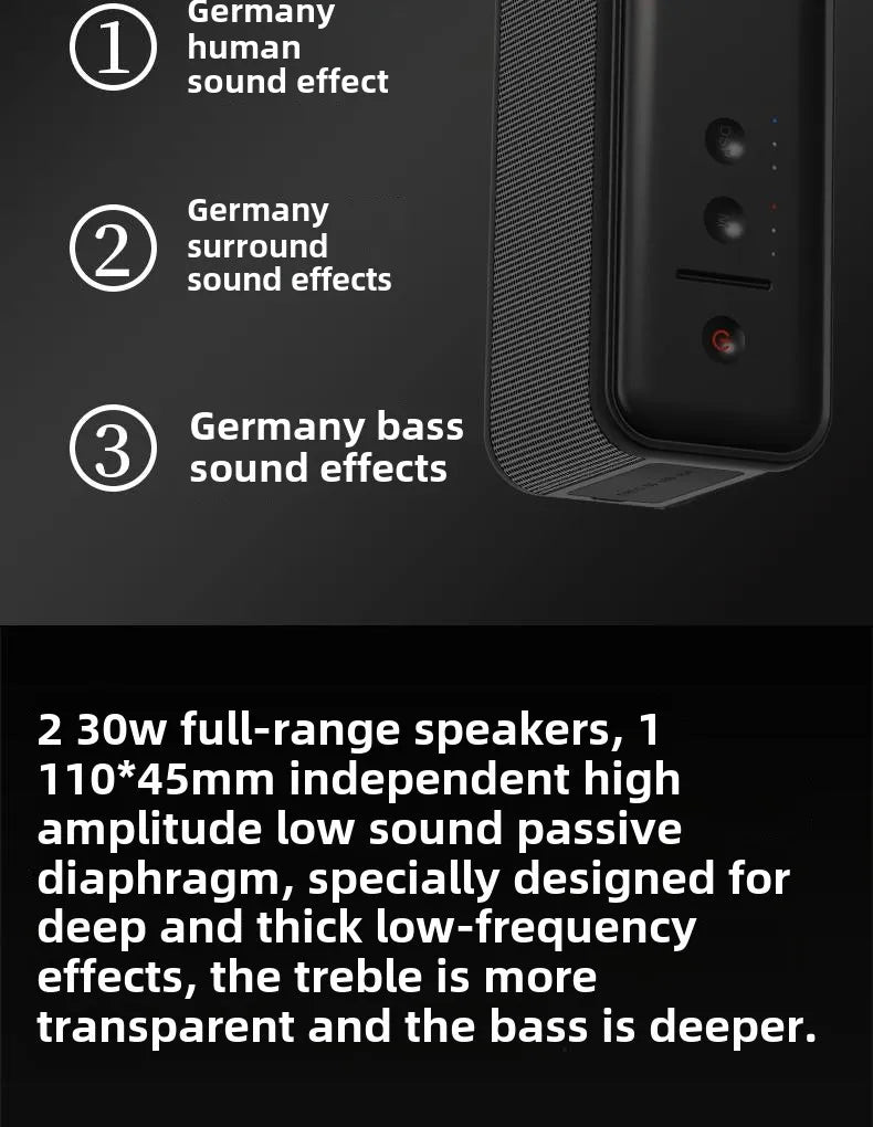 Best Selling 60W Wireless Party Box Speaker Portable Multifunctional Speaker 5200mah TWS Connect HI-FI Speakers