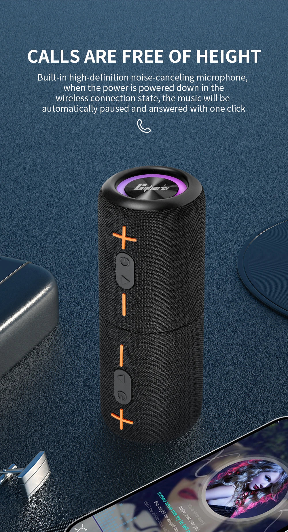 S10 Magnetic Detachable Wireless BT Speaker, Deep Bass, Dual Usage Modes, 24H Long Battery Life,IPX6 Waterproof,Perfect for Gift