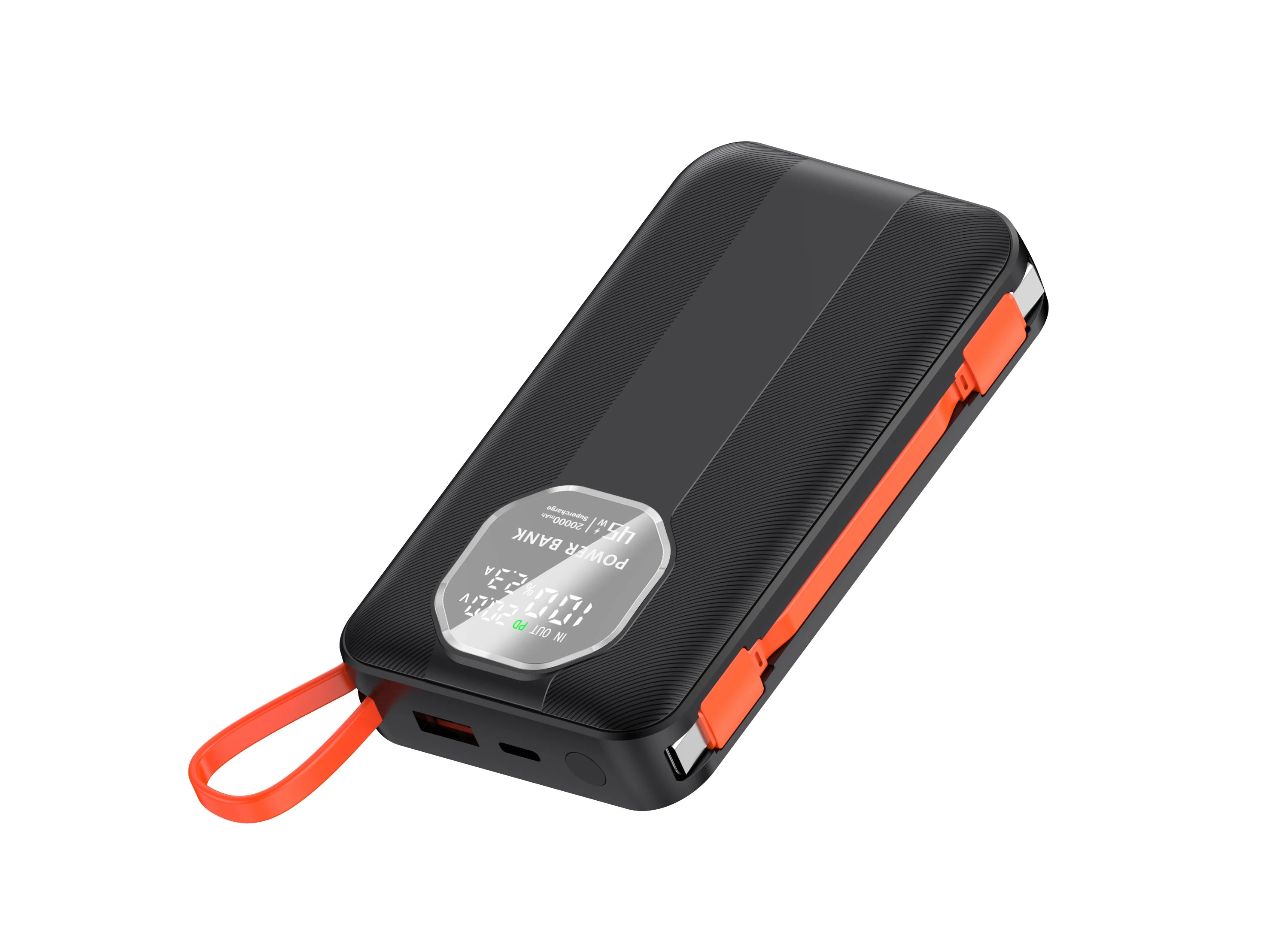 OEM/ODM Super Fast Charging PD 45W Built-in Cable Portable Phone Mobile Charger Power Bank 20000mah Mini Power Bank for Laptop