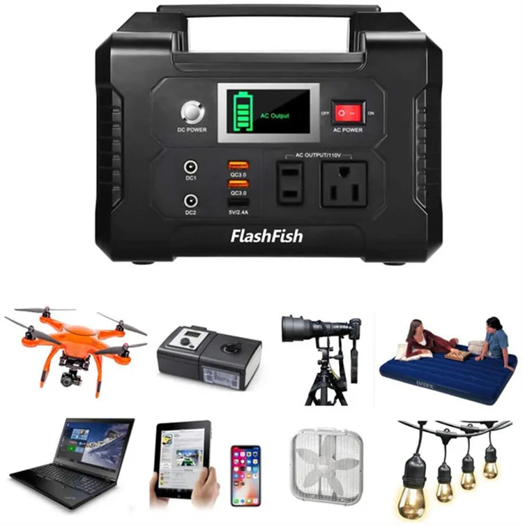 US Warehouse Free Shipping 200 Watts 110V 220V Solar Charger Portable Power Station for Home Appliances