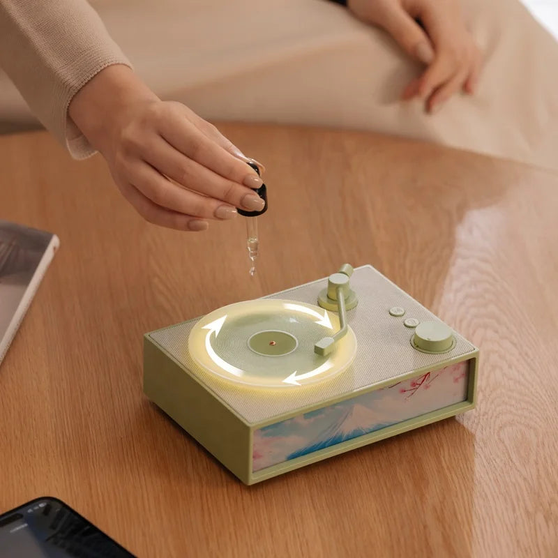 Warm Light Atmosphere Bedside Lamp Aromatherapy Diffuser Creative CD Rechargeable Bluetooth Speaker